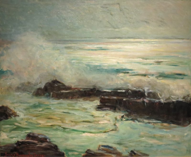 Framed seascape print