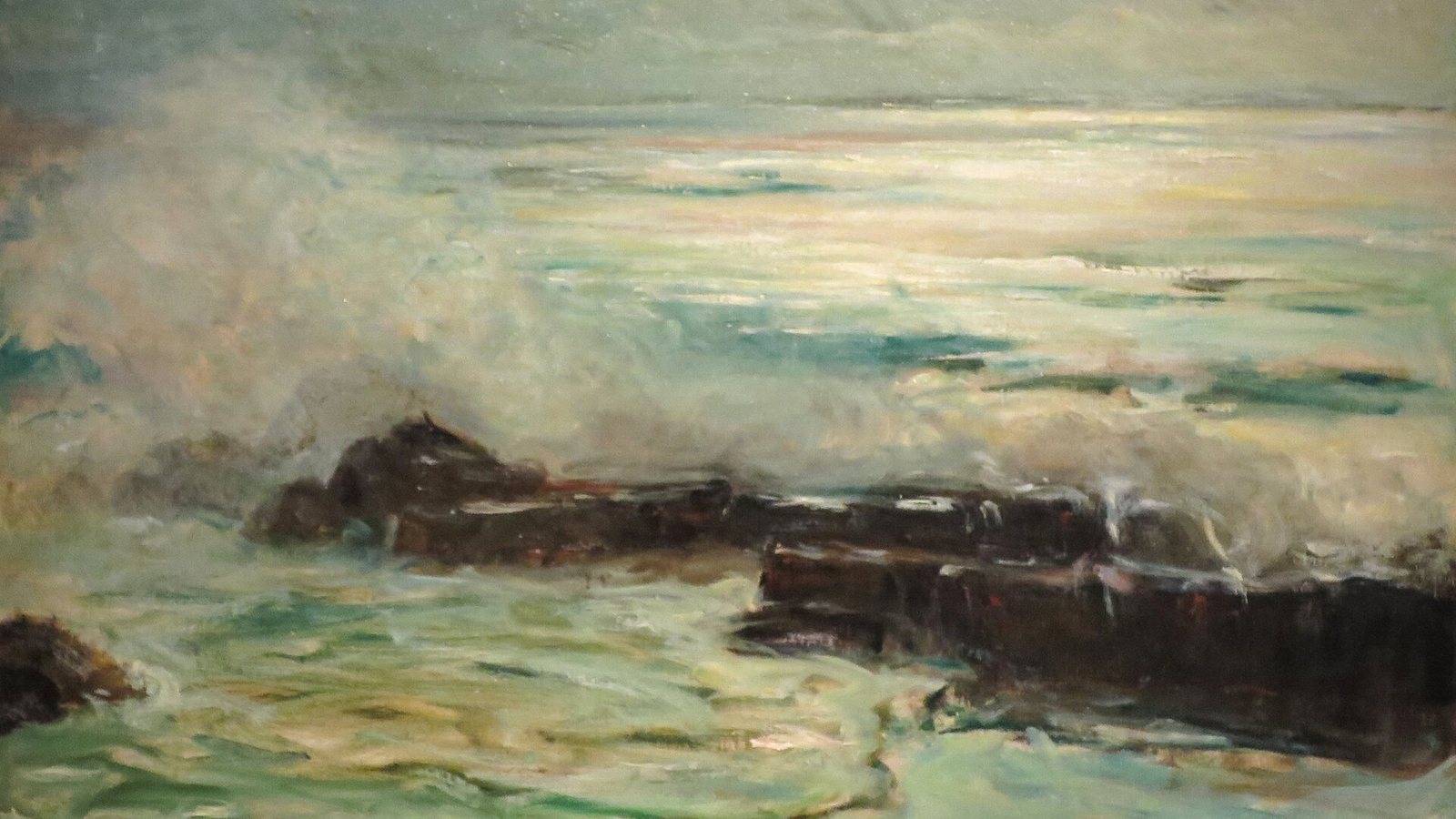 Framed seascape print