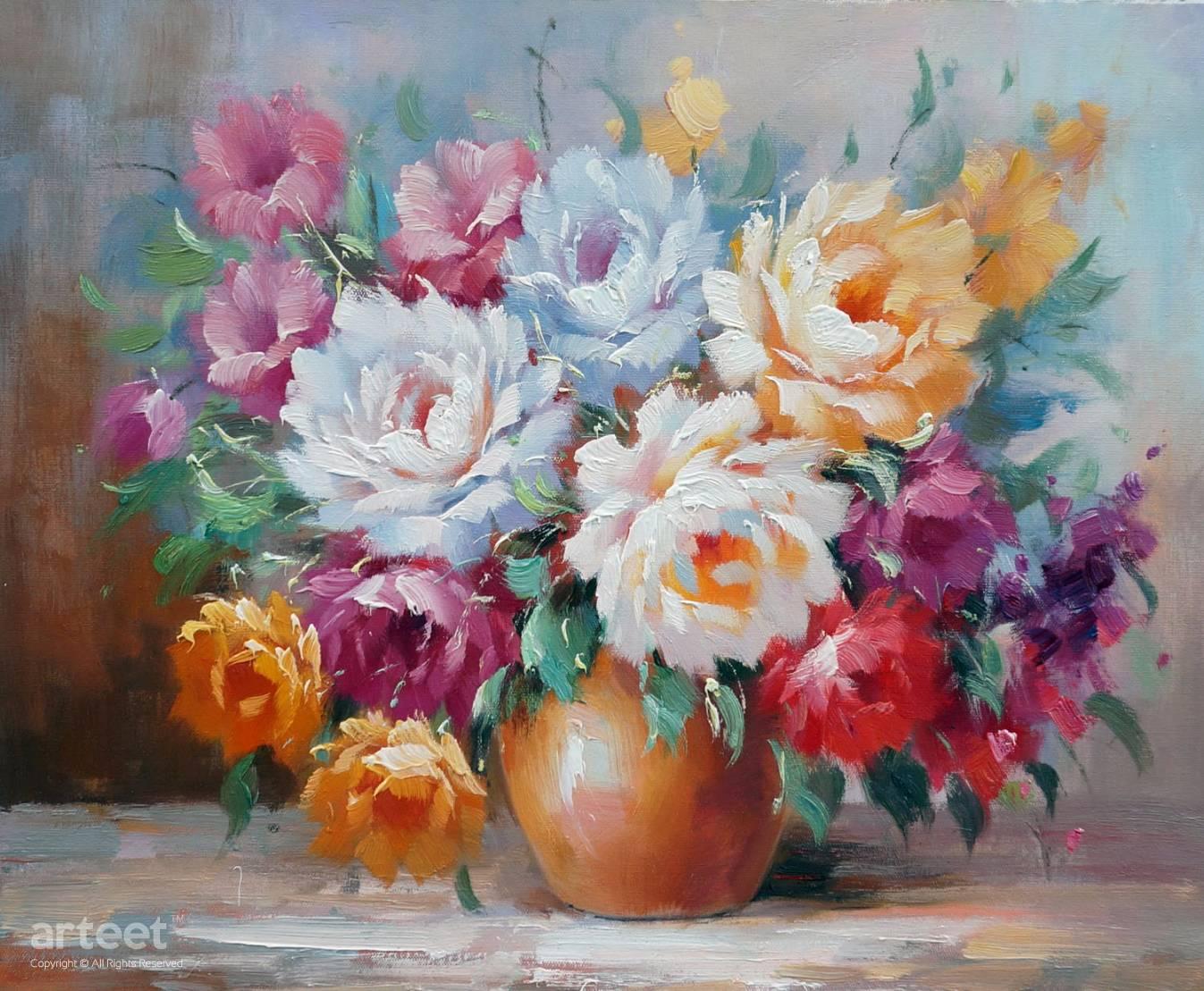 Fleurs Colorees | Art Paintings for Sale, Online Gallery