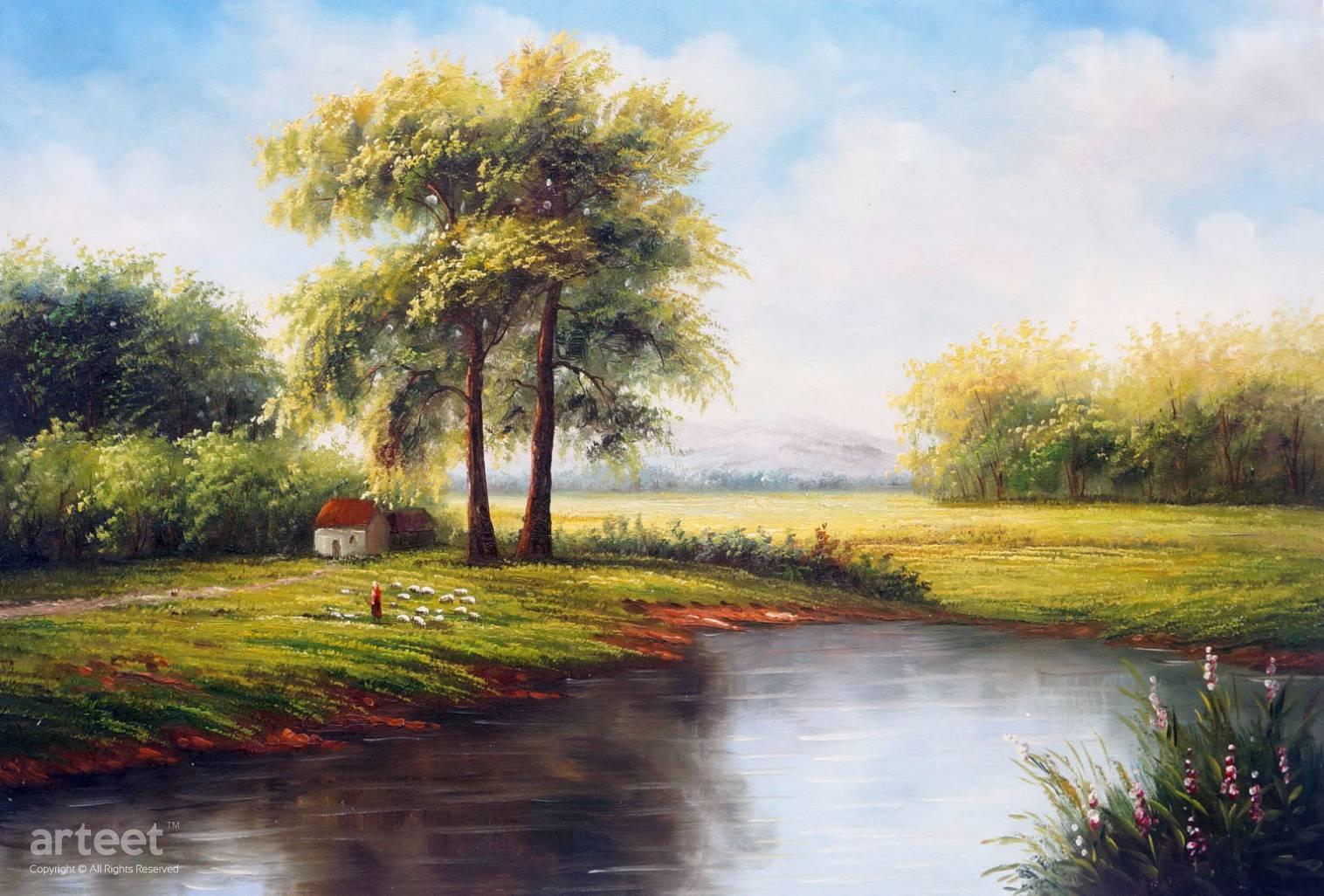 Lake | Art Paintings for Sale, Online Gallery