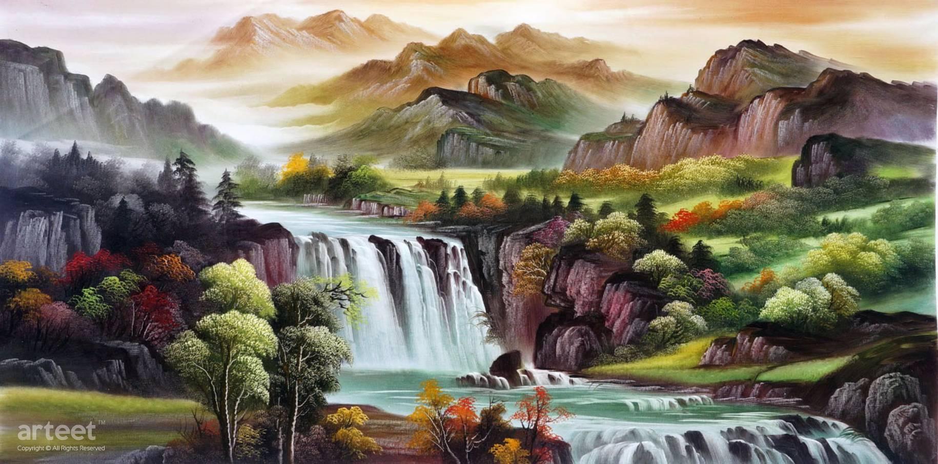 Mountains Reverence | Art Paintings for Sale, Online Gallery