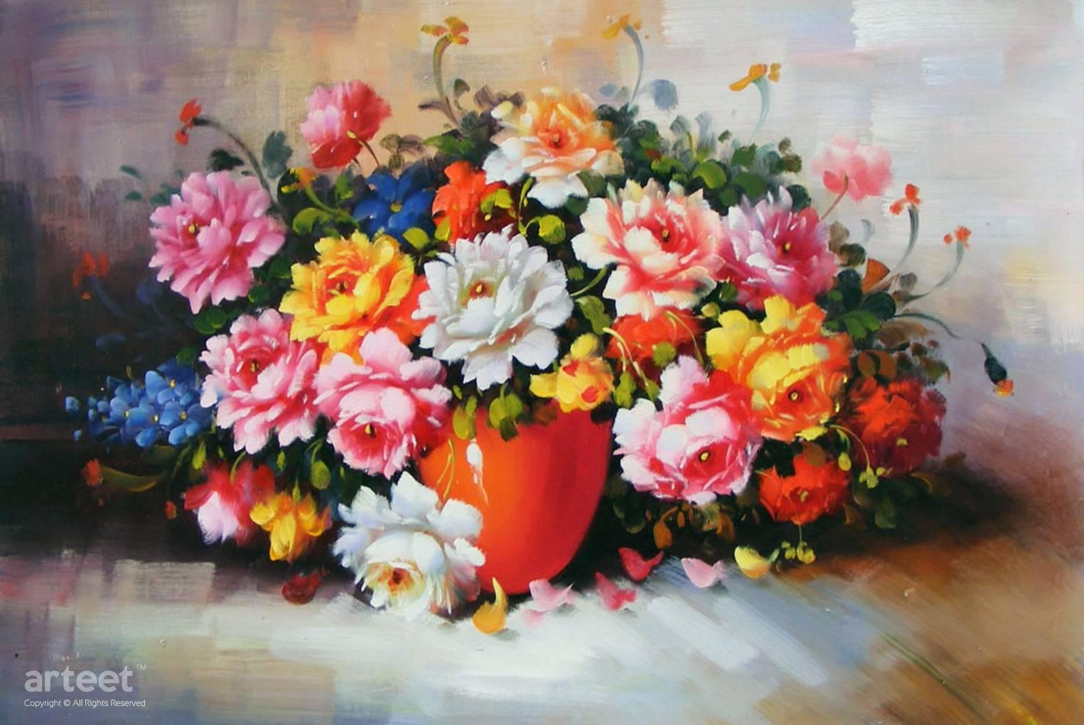 Peonies Bouquet | Art Paintings for Sale, Online Gallery