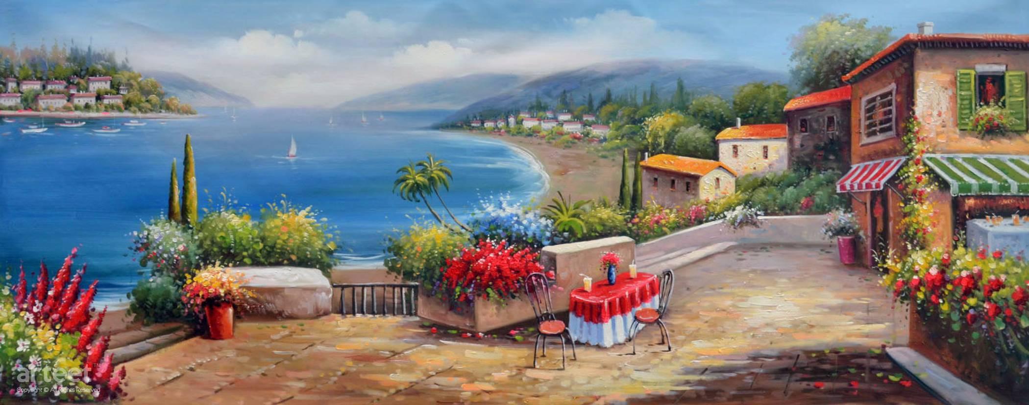 Positano Seascape Italy | Art Paintings for Sale, Online Gallery