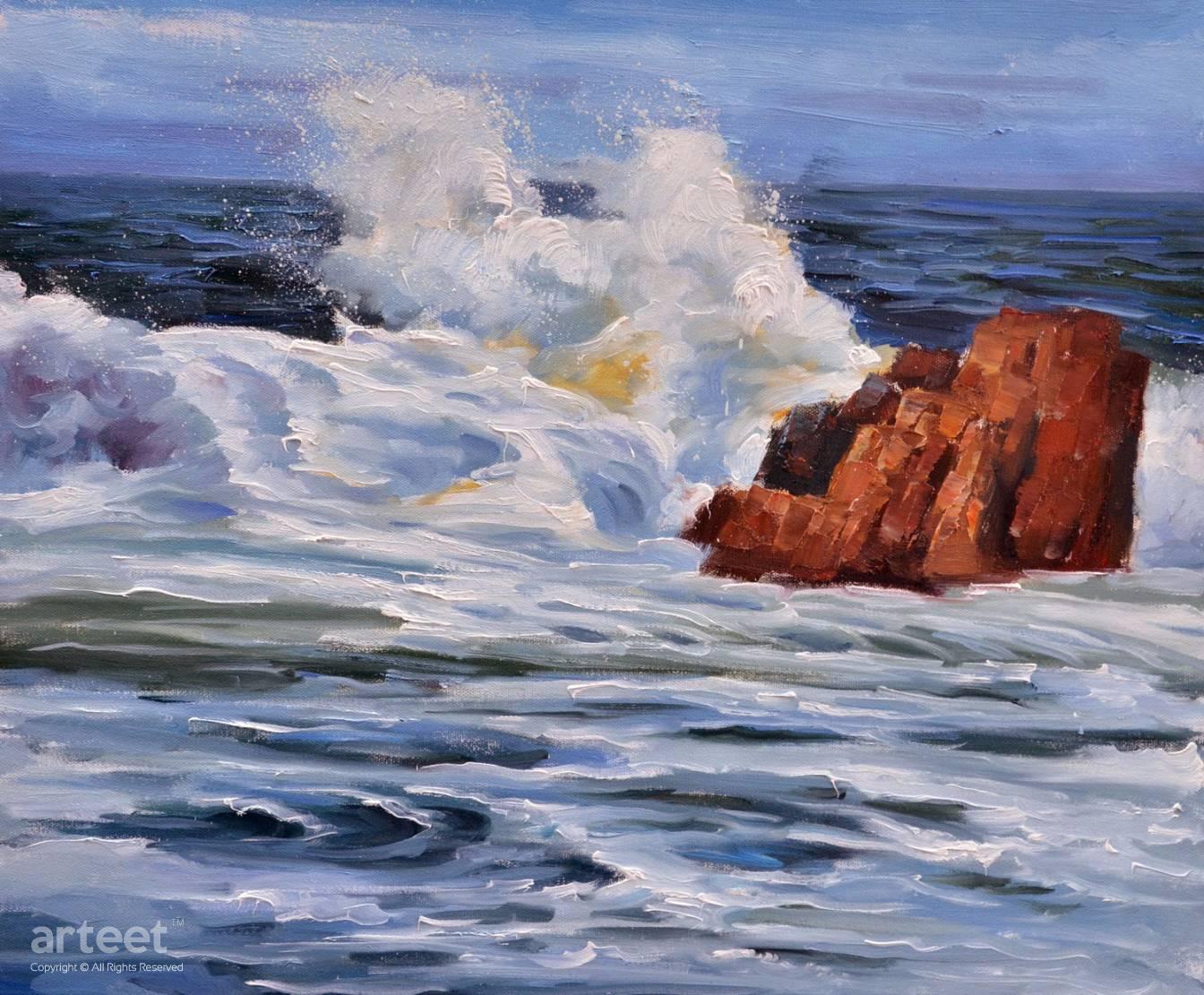 Rocky Shore | Art Paintings for Sale, Online Gallery