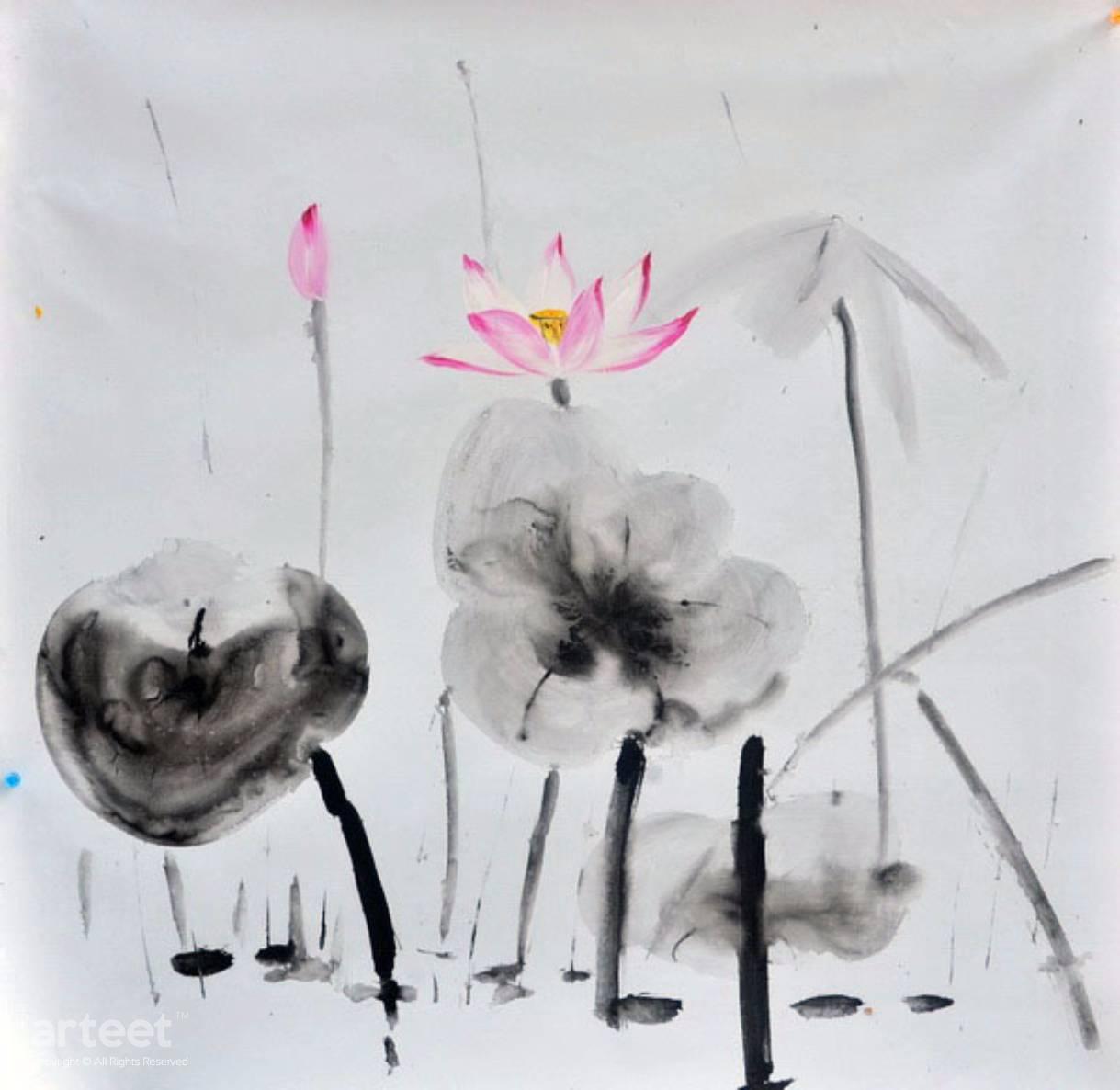 Sumie Lotus Art Paintings for Sale, Online Gallery