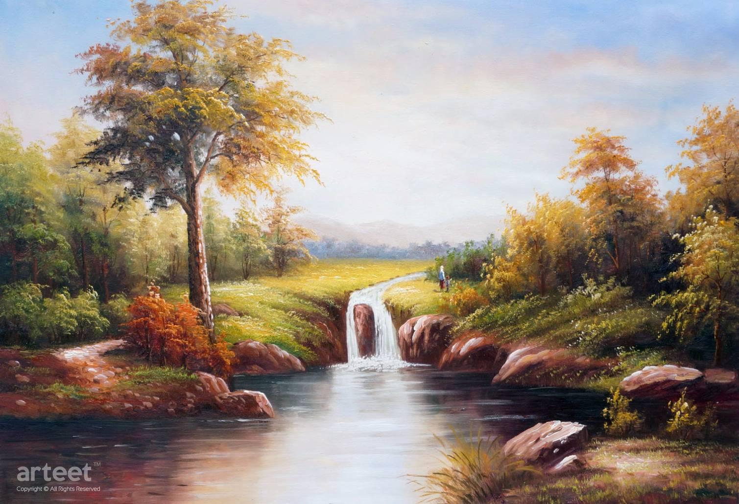 The Little Stream | Art Paintings for Sale, Online Gallery