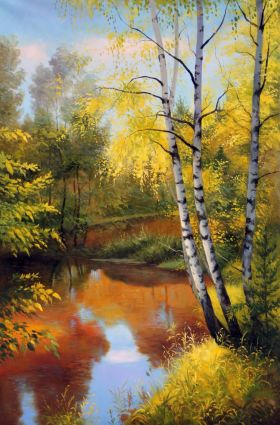 A Hidden Pond | Art Paintings for Sale, Online Gallery