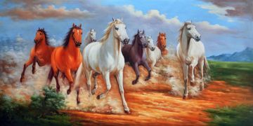 Kicking Up Dust | Art Paintings for Sale, Online Gallery